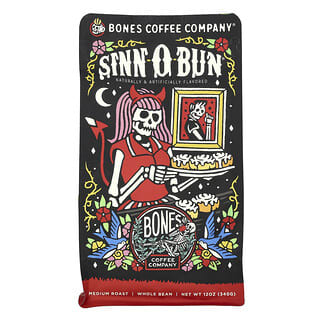 Bones Coffee Company, Sinn-O-Bun, Granos enteros, Tostado medio, 340 g (12 oz)