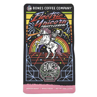 Bones Coffee Company, Power Unicorn, фруктовые хлопья, цельные бобы, средняя обжарка, 340 г (12 унций)