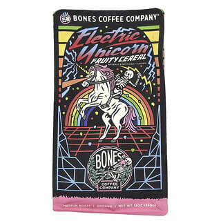 Bones Coffee Company, Unicornio eléctrico, Cereal frutal molido, Tostado medio, 340 g (12 oz)