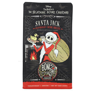 Bones Coffee Company, Santa Jack, Creme Brulee de Cranberry, Moído, Torra Média, 340 g (12 oz)