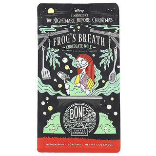 Bones Coffee Company, Frog's Breath, Toupeira de Chocolate, Moído, Torra Média, 340 g (12 oz)