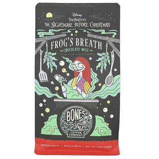 Bones Coffee Company, Frog's Breath, Mole de chocolat, Grains entiers, Torréfaction moyenne, 340 g