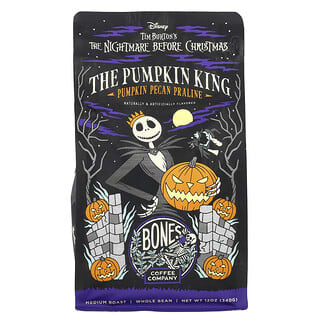 Bones Coffee Company, The Pumpkin King, Praliné de courge et de noix de pécan, Grains entiers, Torréfaction moyenne, 340 g