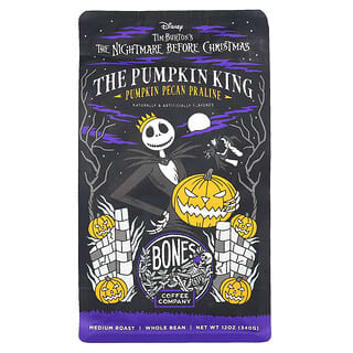 Bones Coffee Company, The Pumpkin King, пралине с тыквой и пеканом, цельная фасоль, средняя обжарка, 340 г (12 унций)