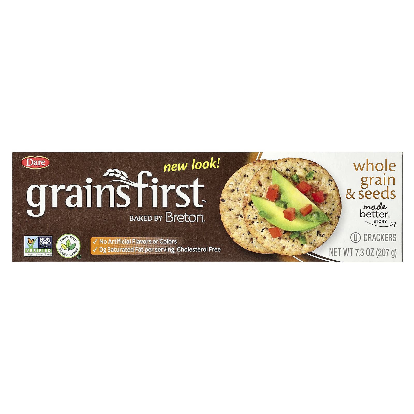 Breton Original Crackers, Grains First ™, крекеры, цельнозерновые продукты, 207 г (7,3 унции)