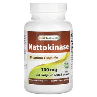 Best Naturals, Natokinasa, 100 mg, 90 cápsulas vegetales