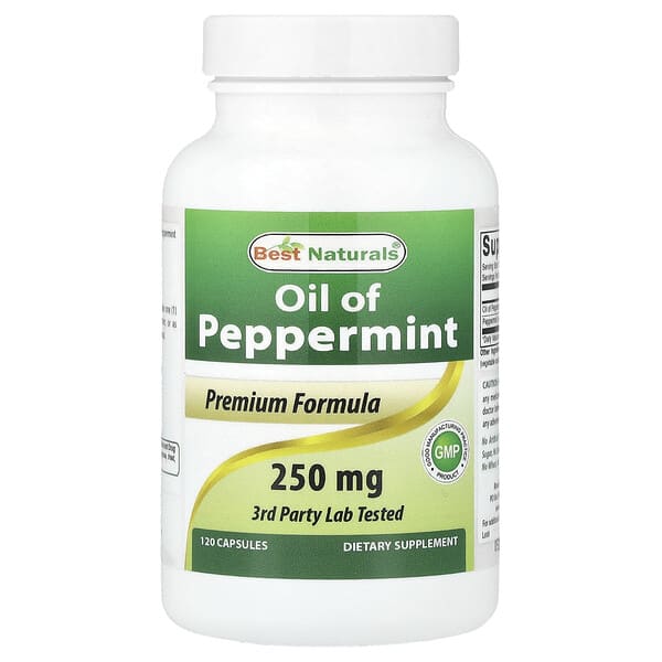 Best Naturals, 薄荷油，250 毫克，120 粒膠囊