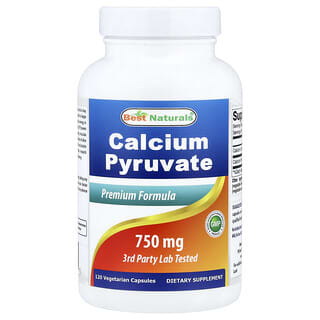 Best Naturals, ピルビン酸カルシウム、750mg、ベジカプセル120粒