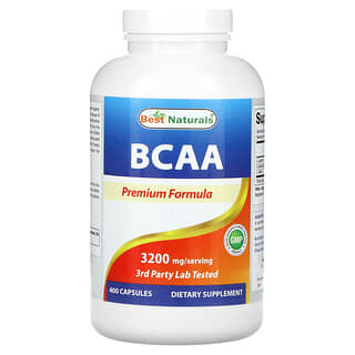 Best Naturals, BCAA, 3.200 mg, 400 capsule (800 mg per capsula)