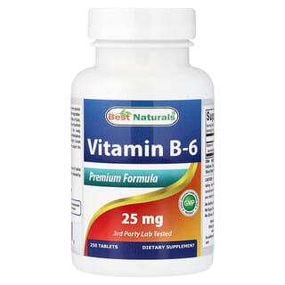 Best Naturals, Vitamina B6, 25 mg, 120 comprimidos