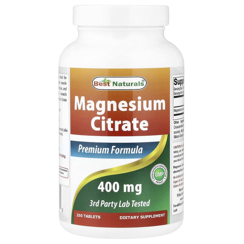 Gélules De Citrate De Magnésium 200mg – Soutien Cœur, Humeur Et Sommeil, Sans Gluten, Non OGM, Marque Bunkell