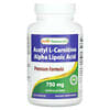 Acétyl-L-carnitine Acide alpha-lipoïque, 750 mg, 120 capsules