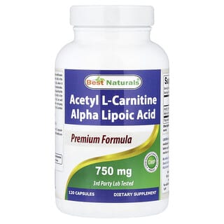 Best Naturals, Acetyl L-Carnitine Alpha Lipoic Acid, 120 Capsules