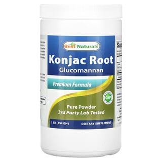 Best Naturals, Konjac Root Glucomannan, Premium Formula, 1 lb (454 g)