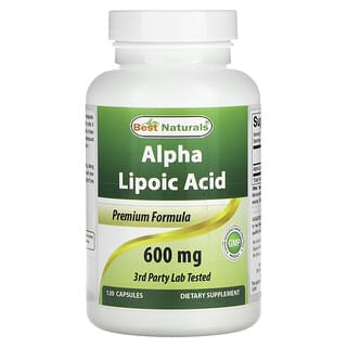 Best Naturals, Acido alfa lipoico, 600 mg, 120 capsule