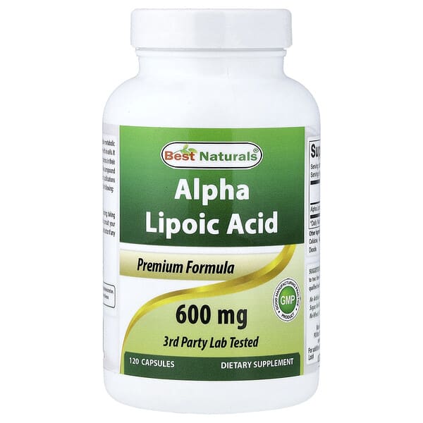 Best Naturals, 알파리포산, 600mg, 캡슐 120정