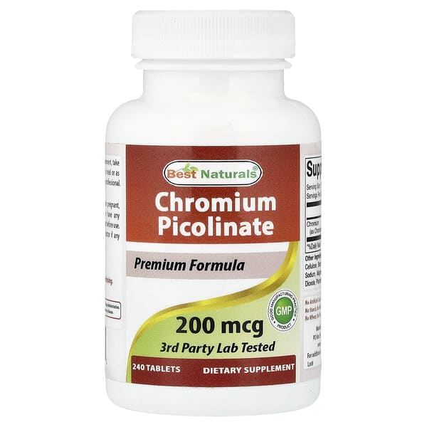 Chromium Picolinate, 200 mcg, 240 Tablets