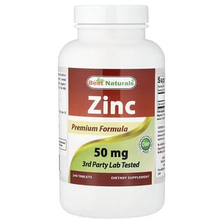 Best Naturals, Zinc, 50 mg, 240 Tablets