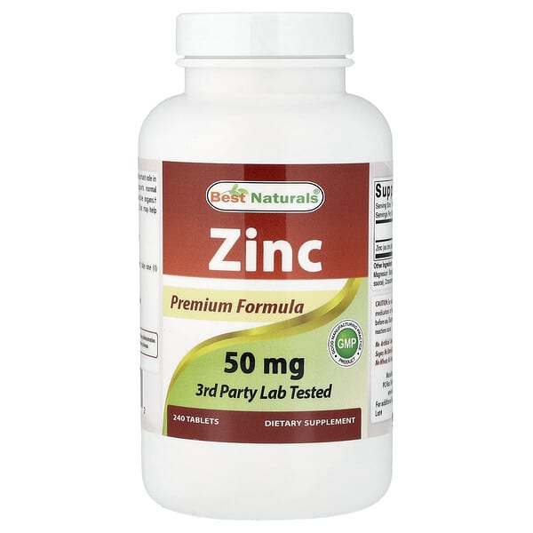 Best Naturals, Zinc, 50 mg, 240 Tablets — product photo 1