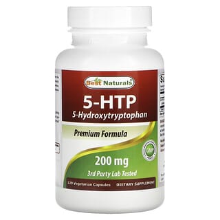 Best Naturals, 5-HTP (5-гидрокситриптофан), 200 мг, 120 вегетарианских капсул