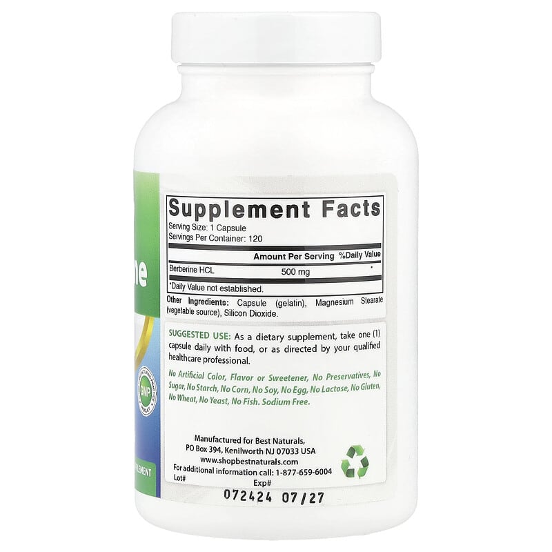 ベルベリン、500mg、120粒