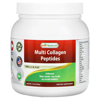 Best Naturals, мультипептиди колагену, без смакових добавок, 454 г (1 фунт)