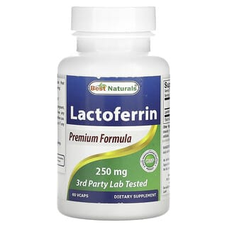 Best Naturals, Лактоферрин, 250 мг, 60 капсул