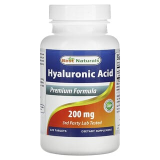 Best Naturals, Acide hyaluronique, 200 mg, 120 comprimés