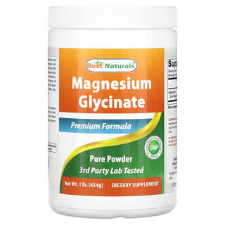 Best Naturals, Glicinato de Magnésio, 454 g (1 lb)