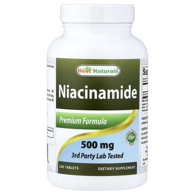 Best Naturals, Niacinamide, 500 mg, 240 Tablets