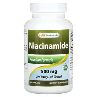 Best Naturals, Niacinamida, 500 mg, 240 comprimidos