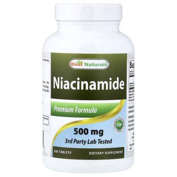 Niacinamide, 500 mg, 240 Tablets