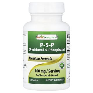 Best Naturals, P-5-P(피리독살-5-포스페이트), 120정(1정당 50mg)