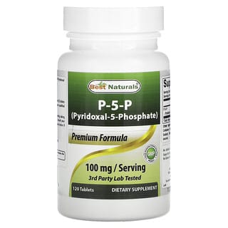 Best Naturals, P-5-P (Pyridoxal-5-Phosphate), 50 mg, 120 Tablets