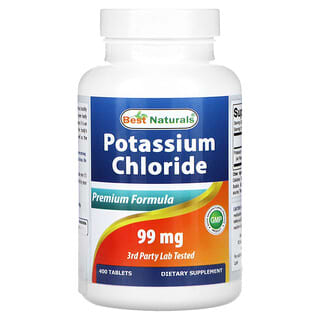 Best Naturals, Chlorure de potassium, 99 mg, 400 comprimés