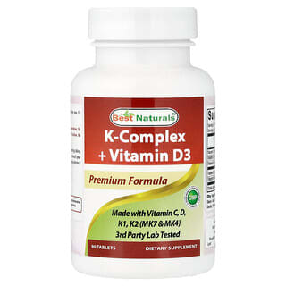 Best Naturals, K-Complex + Vitamin D3, 90 Tablets
