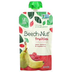 Beech-Nut, Fruities, 6+ Months, Pear, Banana & Raspberries, 12 Pouches, 3.5 oz (99 g) Each
