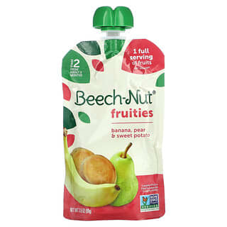 Beech-Nut, Фрукты, от 6 месяцев, банан, груша, батат, 99 г (3,5 унции)
