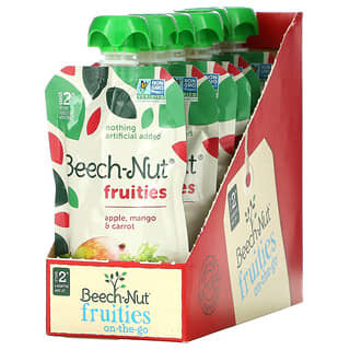 Beech-Nut, Fruities, 2단계, 사과, 망고 & 당근, 파우치 12개, 각 99g(3.5oz)