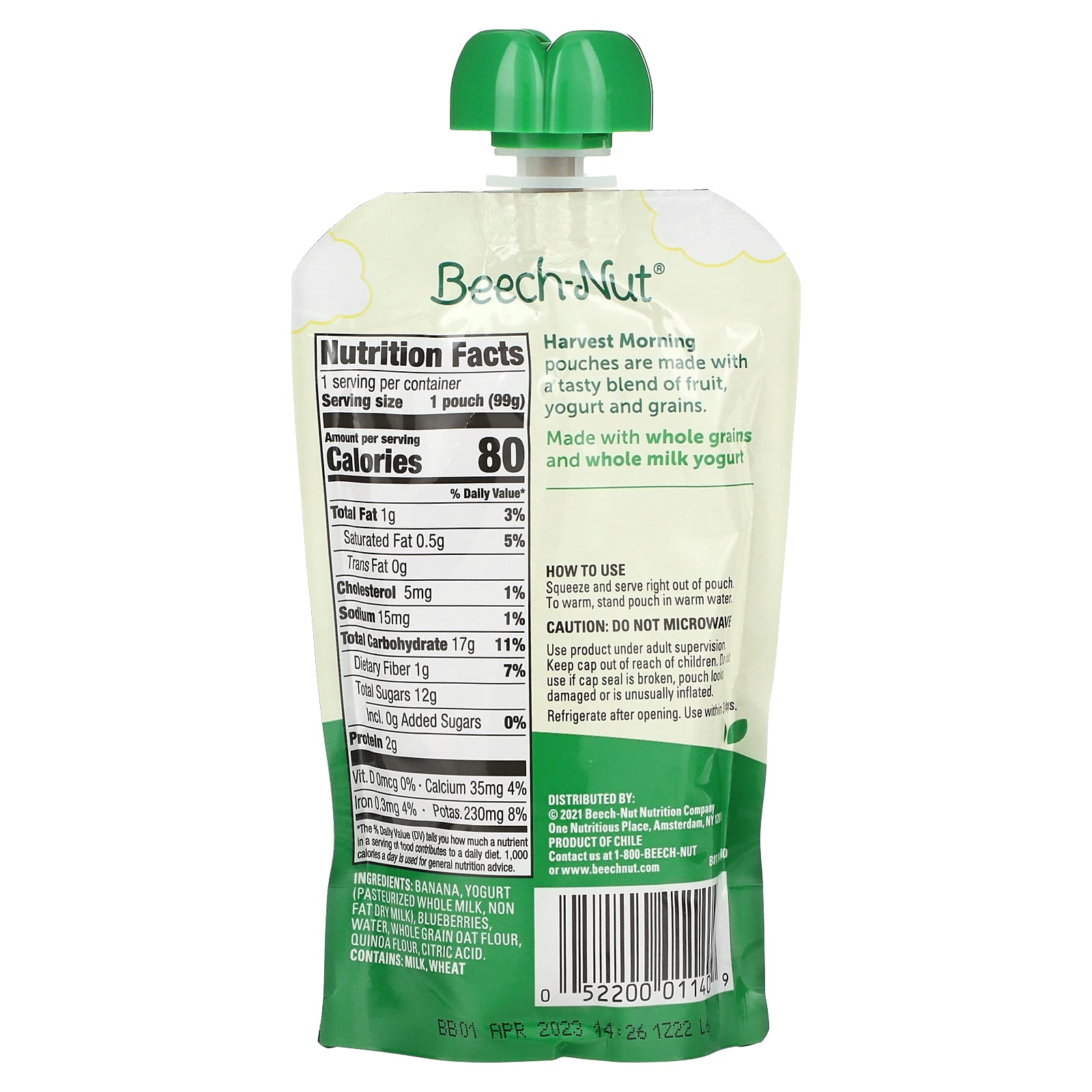 BeechNut, Fruit, Yogurt & Grain Blend, Harvest Morning, 12+ Months