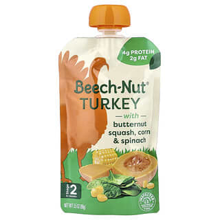 Beech-Nut, Turkey With Butternut Squash, Corn & Spinach, 6+ Months, 3.5 oz (99 g)
