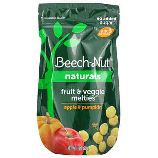 Beech-Nut, Naturals, Meltés de frutas y vegetales, Más de 8 meses, Manzana y calabaza, 28 g (1 oz)
