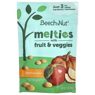 Beech-Nut, Melties with Fruit & Veggies, Melties with Fruit & Veggies, ab 8 Monaten, Apfel und Kürbis, 28 g (1 oz.)