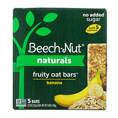 Beech-Nut, Naturals, Fruity Oat Bars, 12+ Months, Banana, 5 Bars, 0.78 oz (22 g) Each (Discontinued Item) 