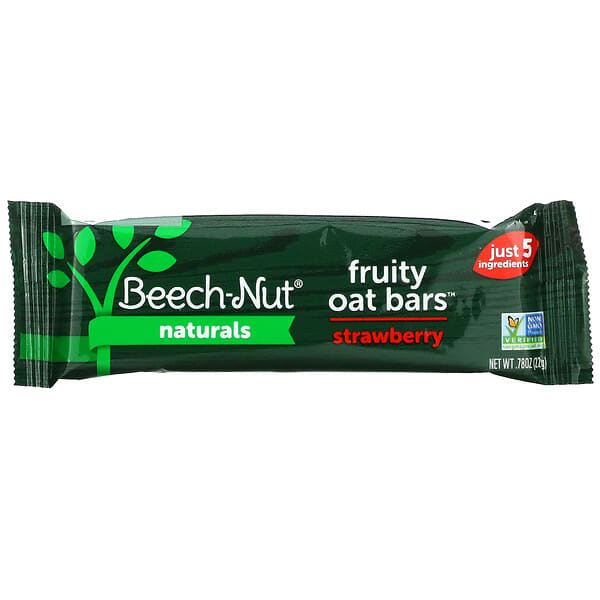 Beech-Nut, Naturals（ナチュラルズ）、フルーツオーツバー、Stage 4（ステージ4）、ストロベリー、5本、各22g（0.78オンス）