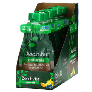 Beech-Nut, Naturals（ナチュラルズ）、Stage 2（ステージ2）、バナナ、ブルーベリー＆アボカド、パウチ6袋、各99g（3.5オンス）