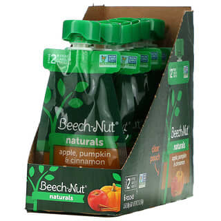 Beech-Nut, Naturals, 6+ Months, Apple, Pumpkin & Cinnamon, 6 Pouches, 3.5 oz (99 g) Each