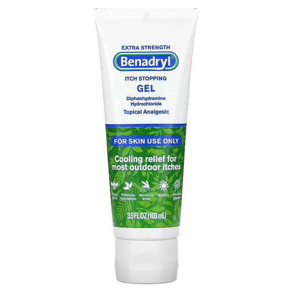 Benadryl, 特強，緩解瘙癢凝膠，3.5 液量盎司（103 毫升）