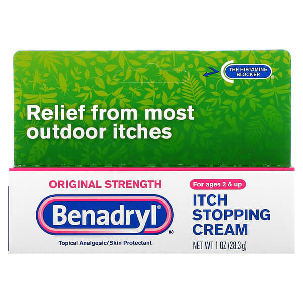 Benadryl, Original Strength, Itch Stopping Cream, Ages 2+, 1 oz (28.3 g)