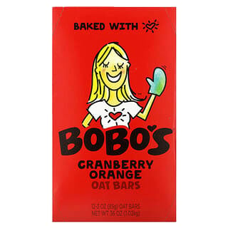 Bobo's Oat Bars, Cranberry Orange Oat Bars, 12 Bars, 3 oz (85 g) Each